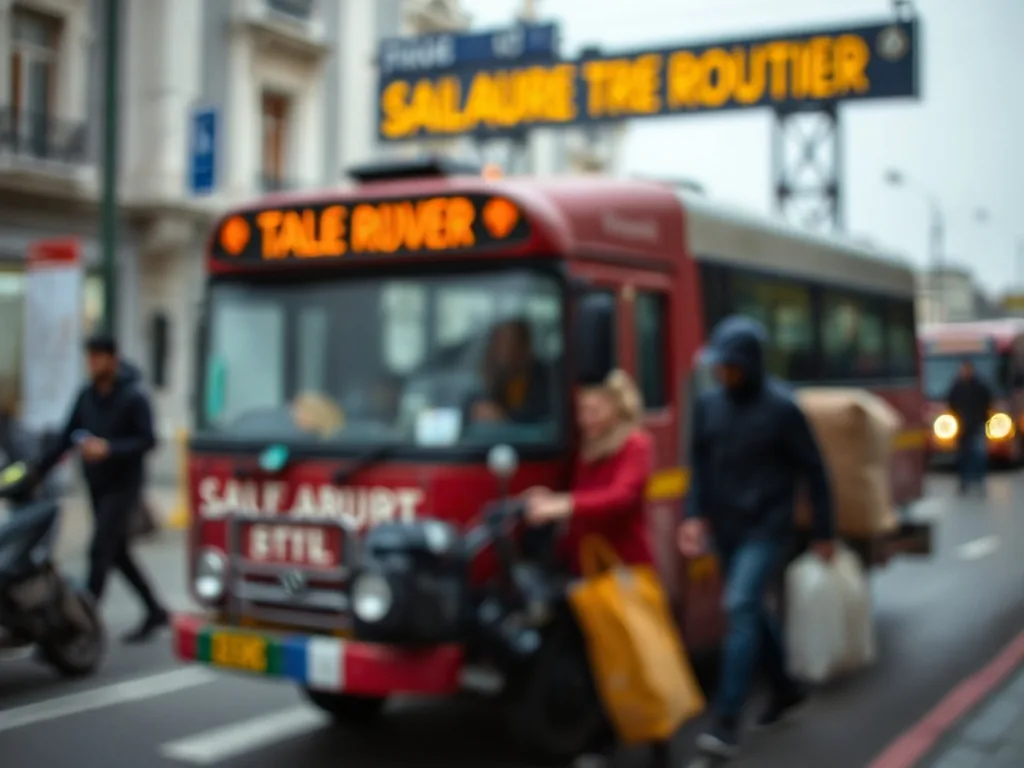 Fiche de paie d'un conducteur routier posée à côté d'une carte de transport et de clés de camion.