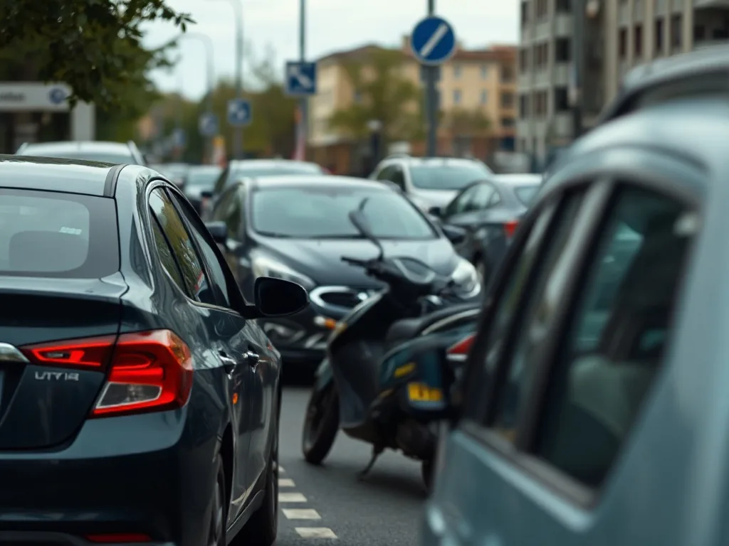 Téléphone posé à côté d'un contrat d'assurance auto, avec un stylo et une carte grise sur un bureau.